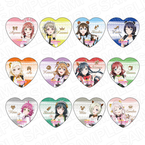 『ラブライブ!虹ヶ咲学園スクールアイドル同好会』 ハート型カンバッジ アニマルメイド ver セット